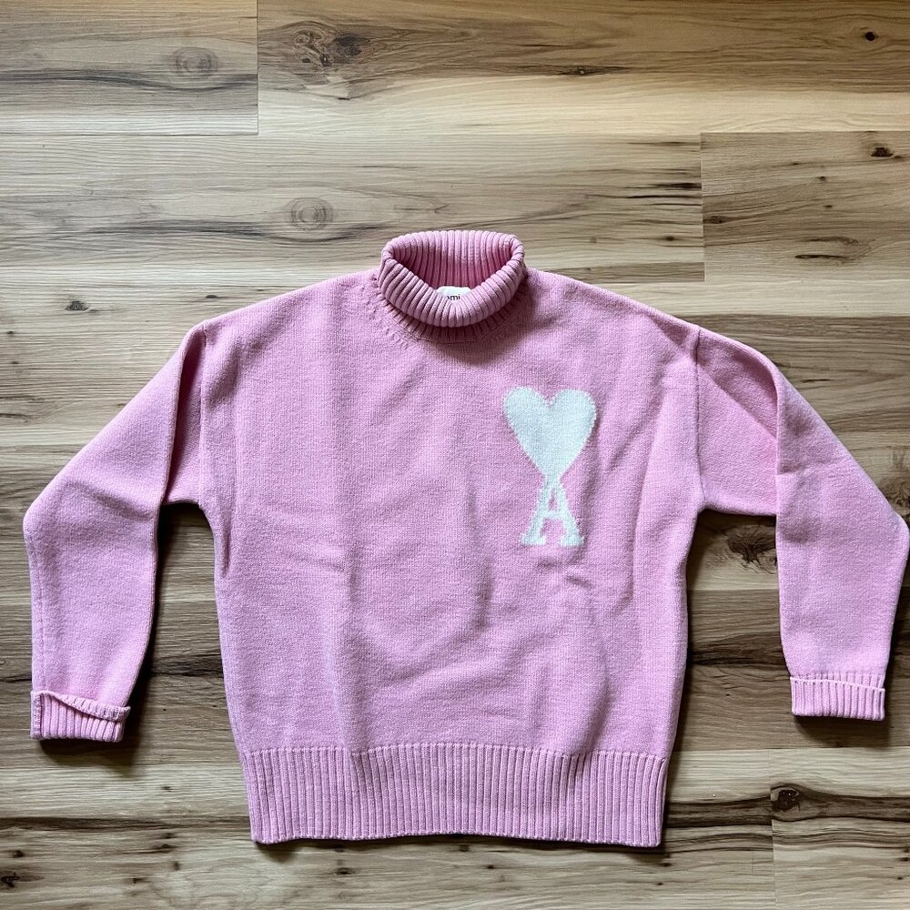Ami Paris Ami De Coeur Sweater. Pink. XS. Excellent Condition. Rarely Worn.